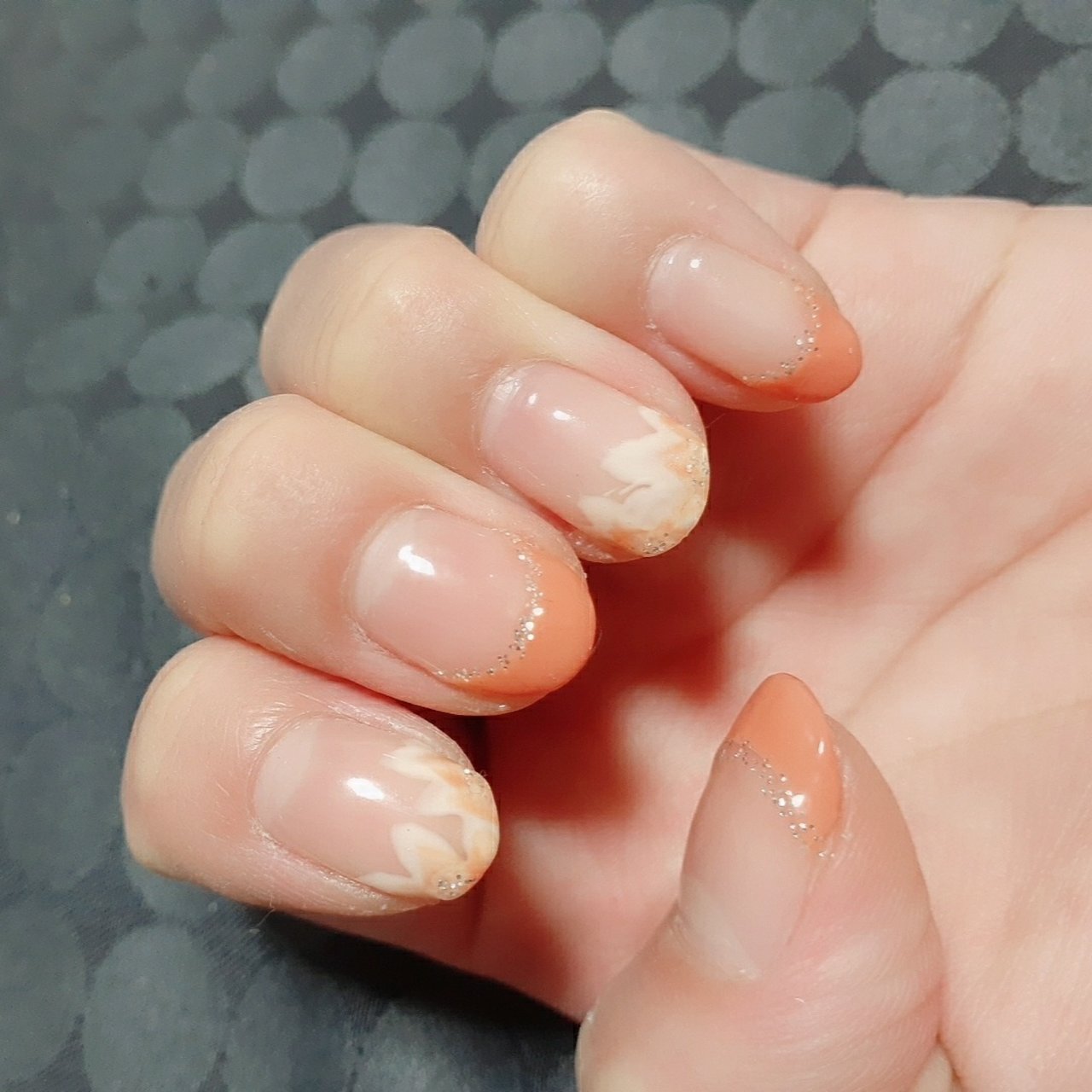 秋 浴衣 ハンド フレンチ 変形フレンチ そーだらいとのネイルデザイン No ネイルブック