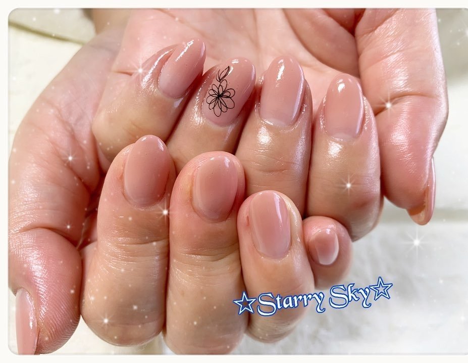 秋 ハンド グラデーション フラワー ピンク Starrysky279のネイルデザイン No ネイルブック