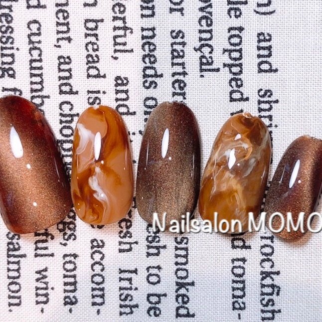 秋 女子会 ハンド ニュアンス ギャラクシー Nailsalonmomoのネイルデザイン No ネイルブック