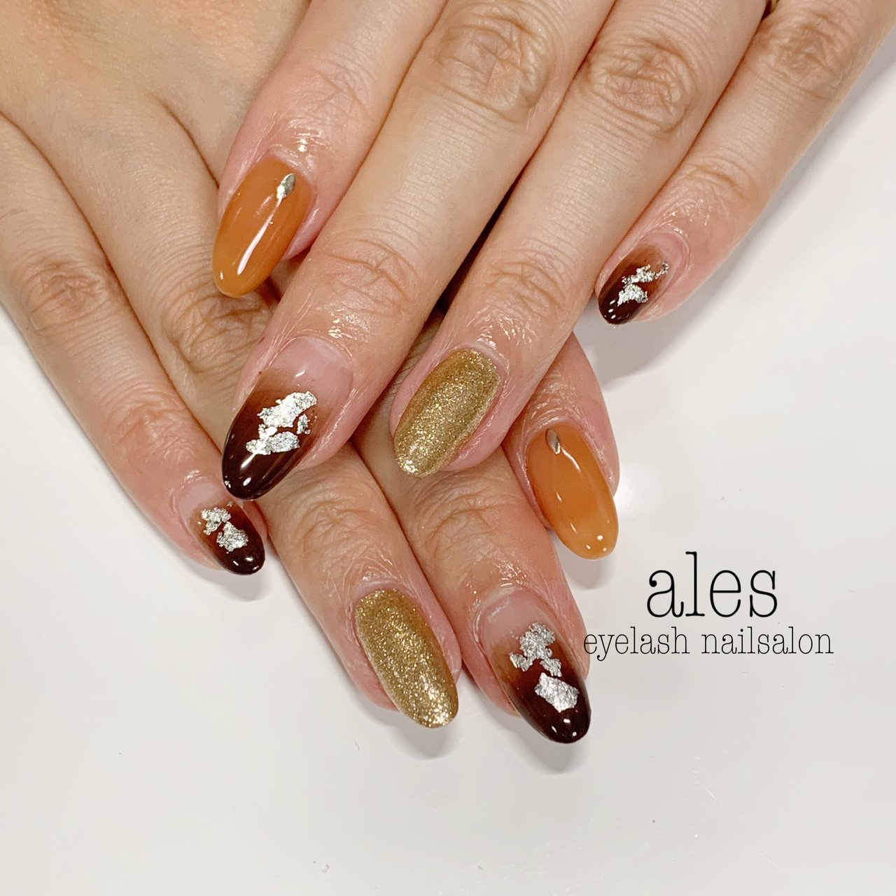 秋 オールシーズン ハンド グラデーション ワンカラー Ales新城店のネイルデザイン No ネイルブック