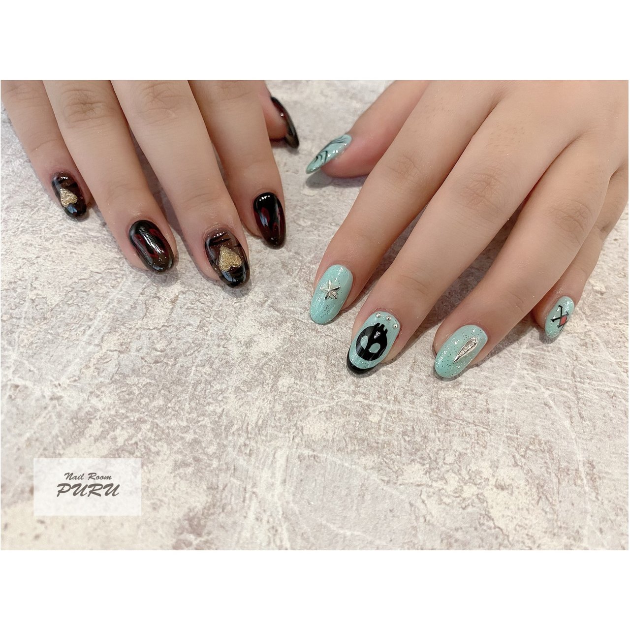 オールシーズン ラメ キャラクター 星 ロック Nailroom Puruのネイルデザイン No ネイルブック