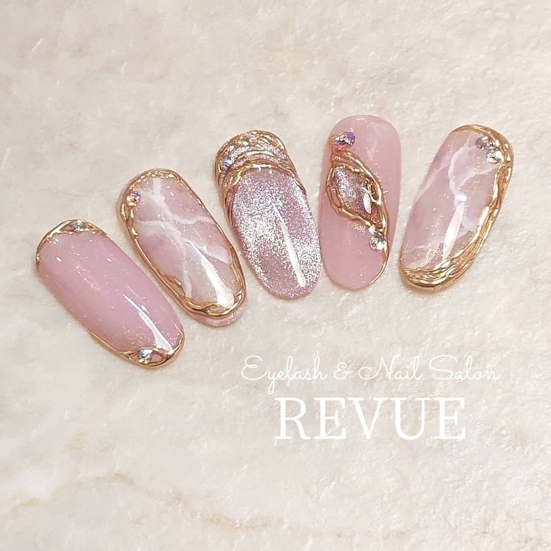 オールシーズン パーティー 女子会 ハンド ラメ Hair Make Revueのネイルデザイン No ネイルブック