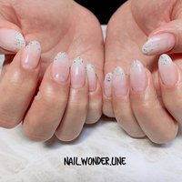 ブライダル 結婚式 ウェディング 白グラデーションのネイルデザイン ネイルブック