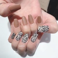 21年 新着順 ハンド シンプル ゼブラ柄ネイルのネイルデザイン ネイルブック