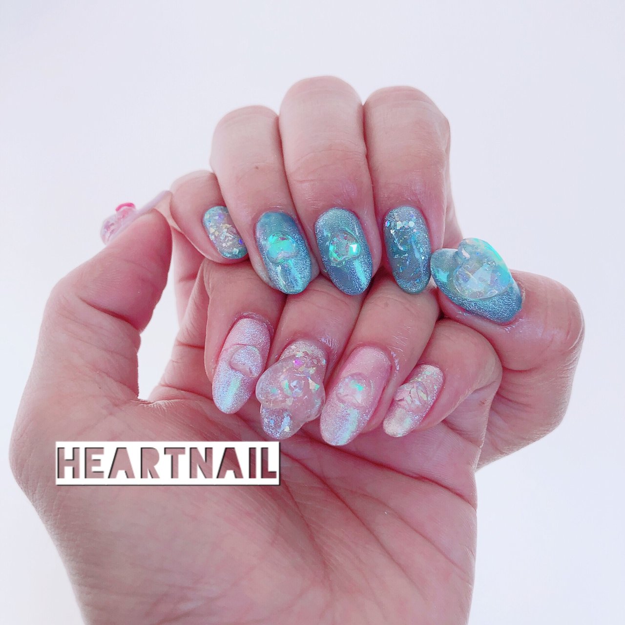 オールシーズン ハンド ワンカラー ギャラクシー ミディアム Heartnailのネイルデザイン No ネイルブック