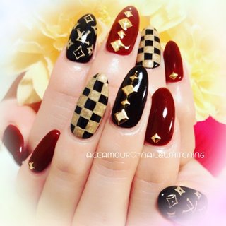 2025年】新着順｜ボルドー/#ルイヴィトンのネイルデザイン｜ネイルブック