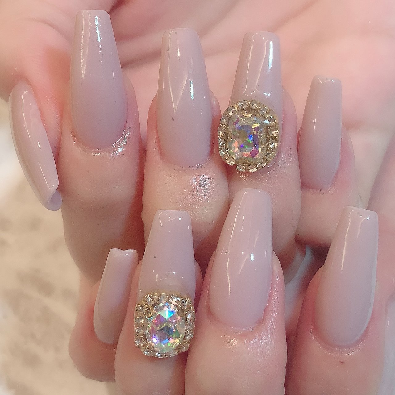 オールシーズン ハンド シンプル ロング ベージュ Nailsalondecorのネイルデザイン No ネイルブック