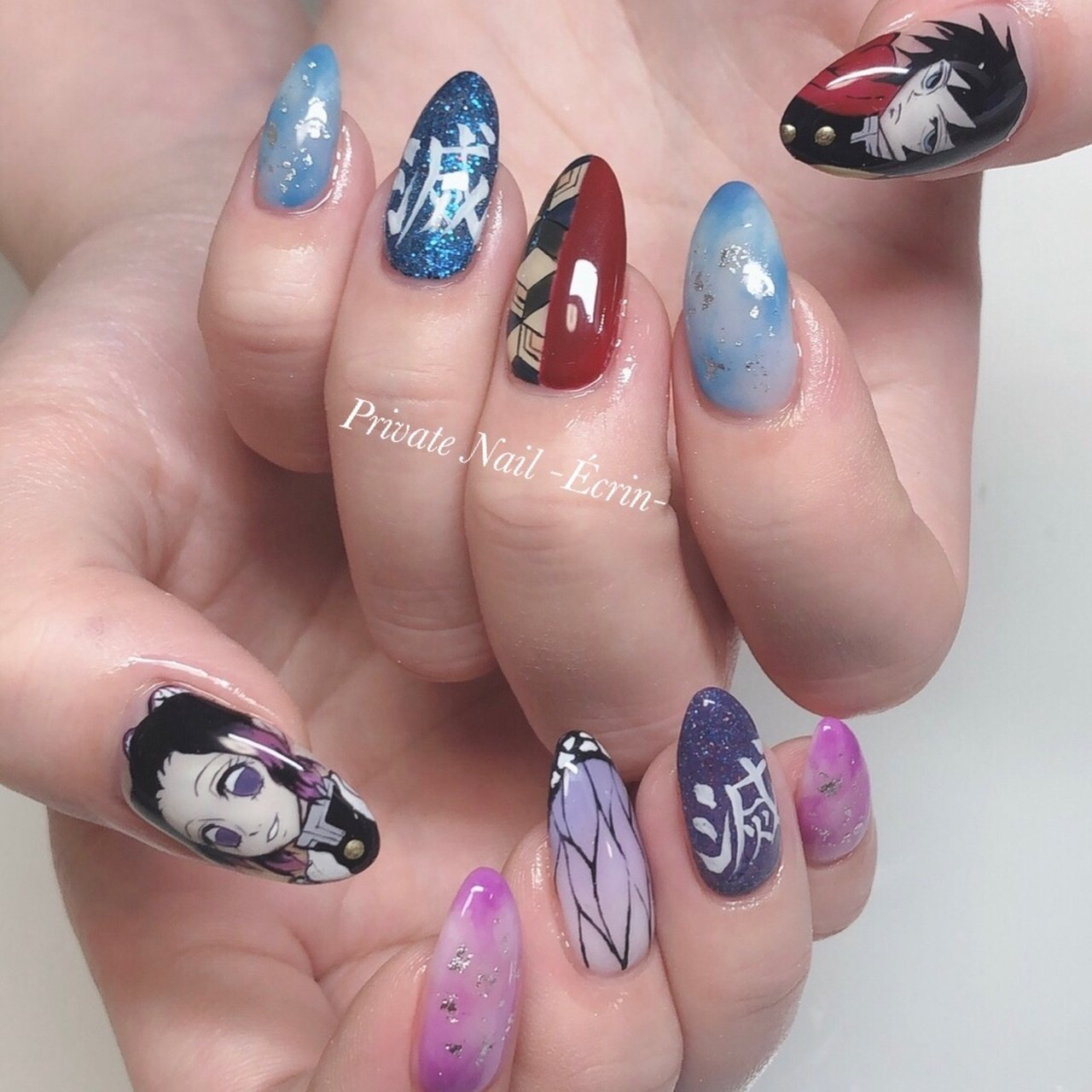 オールシーズン ハンド 痛ネイル キャラクター 大理石 Private Nail Eclat のネイルデザイン No ネイル ブック