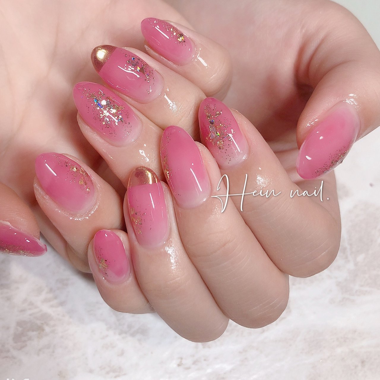 ピンク ゴールド Hein Nail のネイルデザイン No ネイルブック