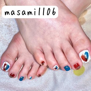 フット マニキュア セルフネイルのネイルデザイン ネイルブック