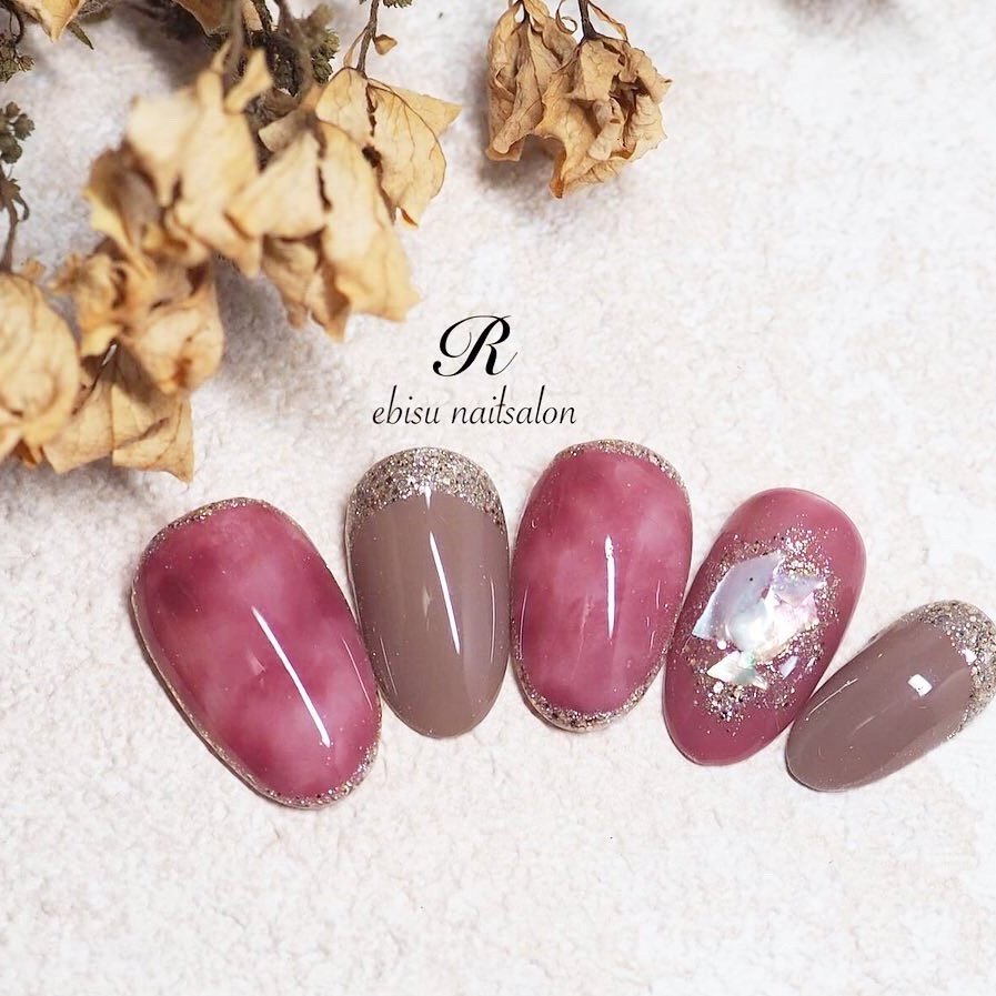 オールシーズン オフィス デート 女子会 ハンド Ebisu Nailsalon Rのネイルデザイン No ネイルブック