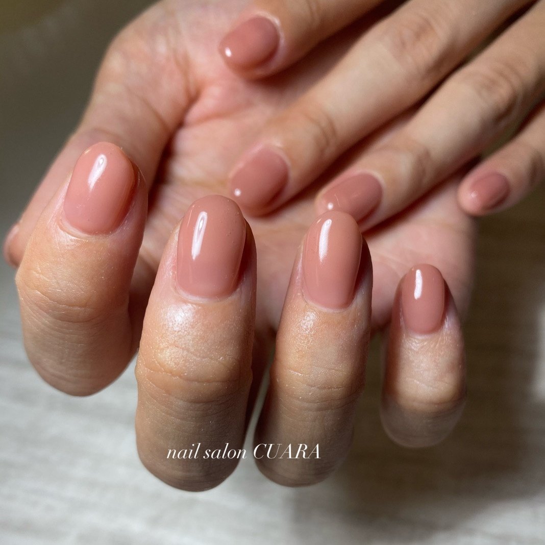 オールシーズン ハンド ワンカラー ショート ベージュ Cuaraのネイルデザイン No ネイルブック