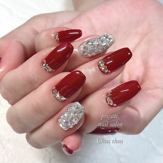 人気順 シルバー 銀 赤のネイルデザイン ネイルブック