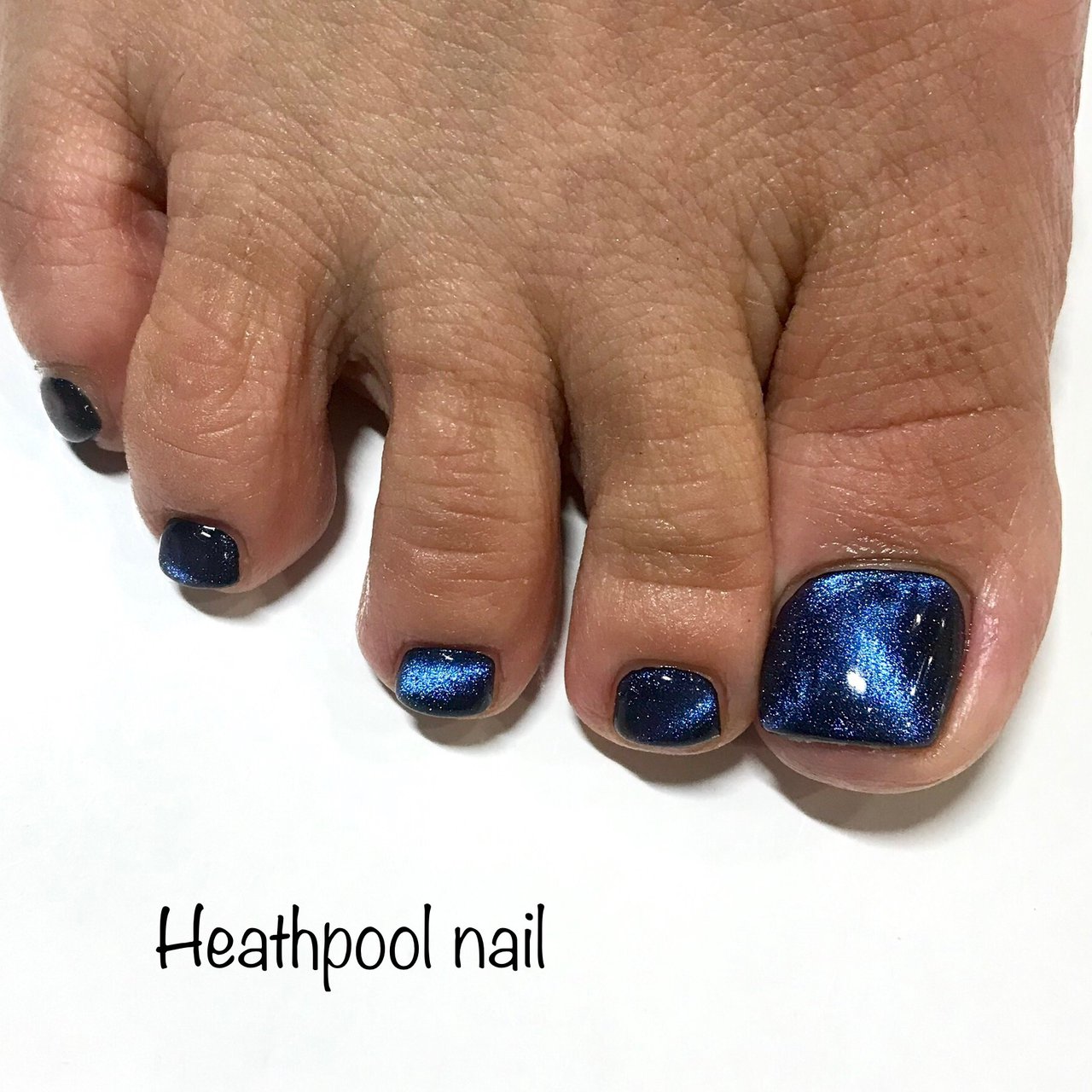 フット ブルー ブラック ジェルネイル Heathpoolnailのネイルデザイン No ネイルブック