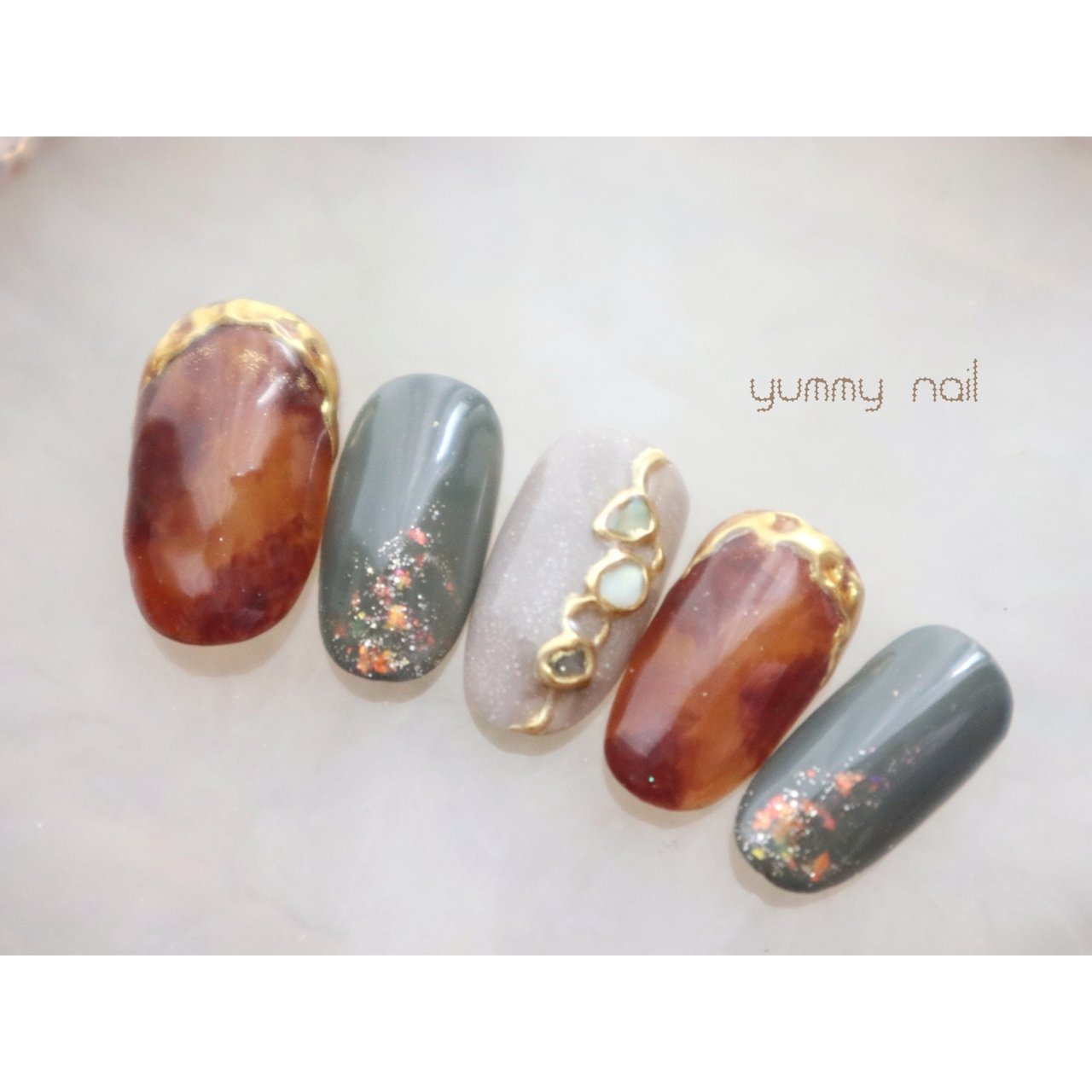 秋 冬 パーティー デート シェル Yummynail Yuminのネイルデザイン No ネイルブック