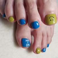 カラフル ペディキュアのネイルデザイン ネイルブック