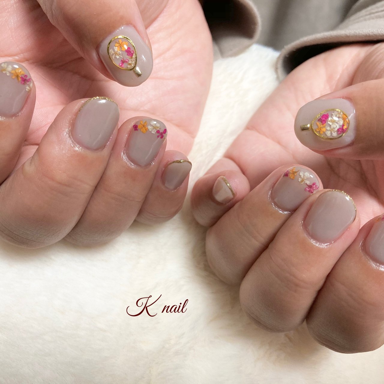 秋 冬 ハンド フレンチ ワンカラー Keikoのネイルデザイン No ネイルブック