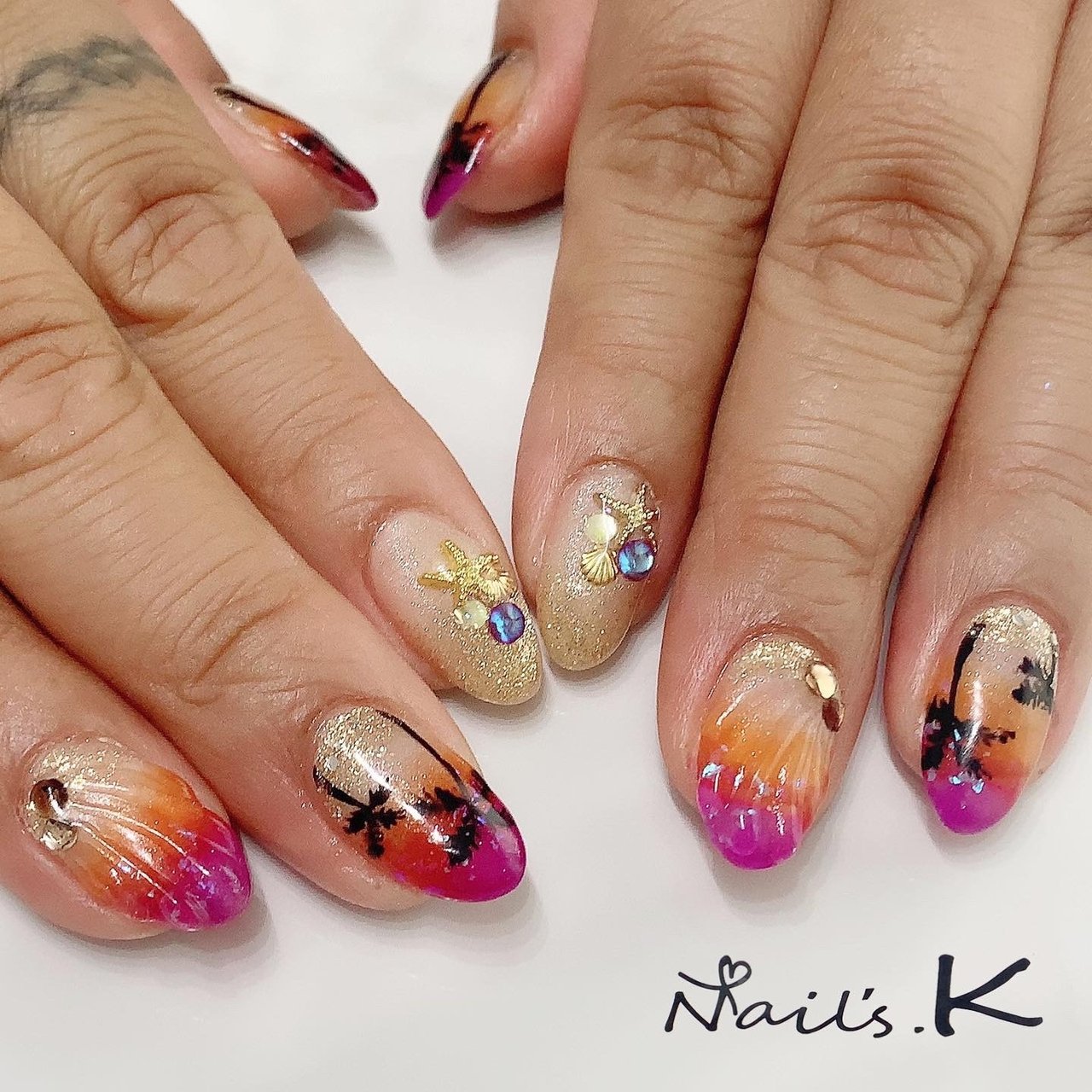 秋 リゾート ハロウィン ハンド オレンジ Nail S Kのネイルデザイン No ネイルブック