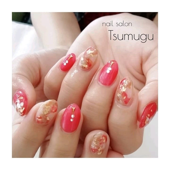 秋 オールシーズン ハンド ワンカラー ニュアンス Nail Salon Tsumugu ネイルサロン ツムグ のネイル デザイン No ネイルブック