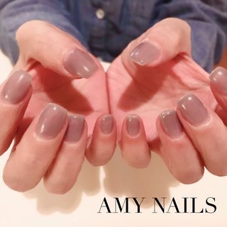 ラベンダーグレージュネイルのネイルデザイン ネイルブック