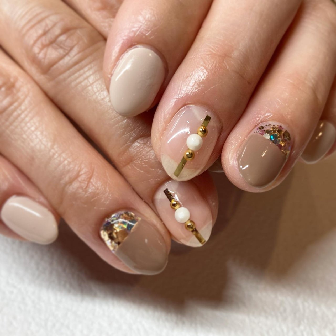 秋 冬 ハンド ホログラム ショート Ayuのネイルデザイン No ネイルブック