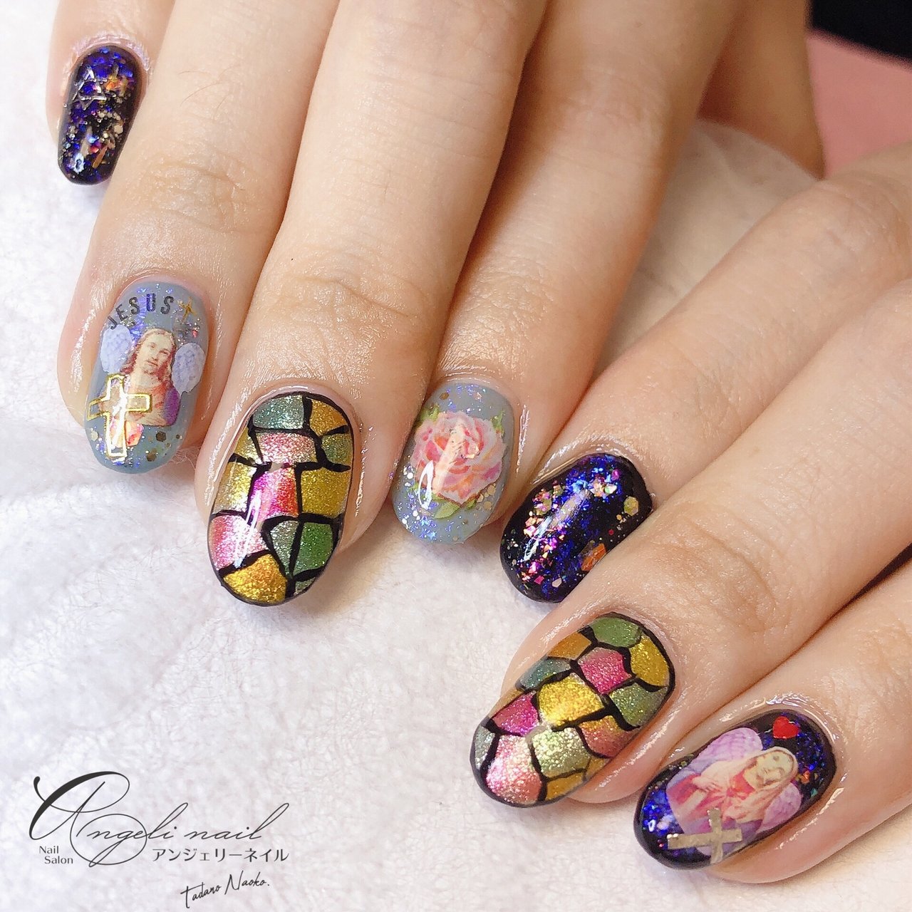 秋 オールシーズン ハンド ホログラム ラメ 北広島市ネイルサロン Angeli Nailのネイルデザイン No ネイルブック