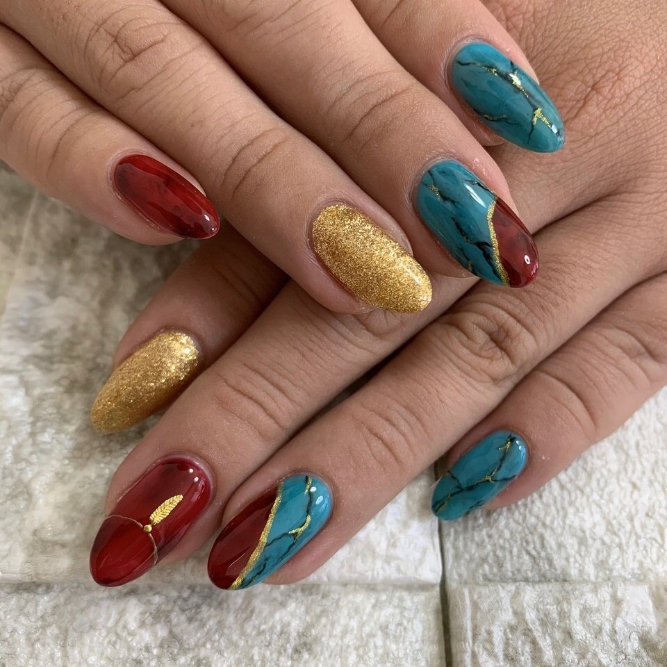 夏 秋 海 リゾート ハンド Manaのネイルデザイン No ネイルブック