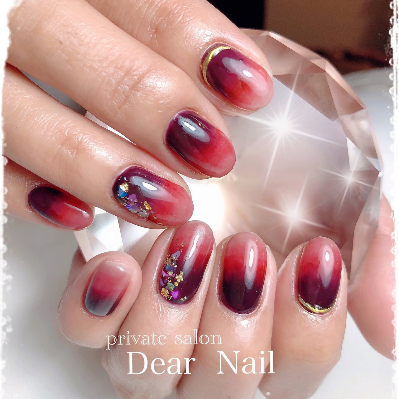 秋 冬 パーティー ハンド グラデーション Dearnail39のネイルデザイン No ネイルブック