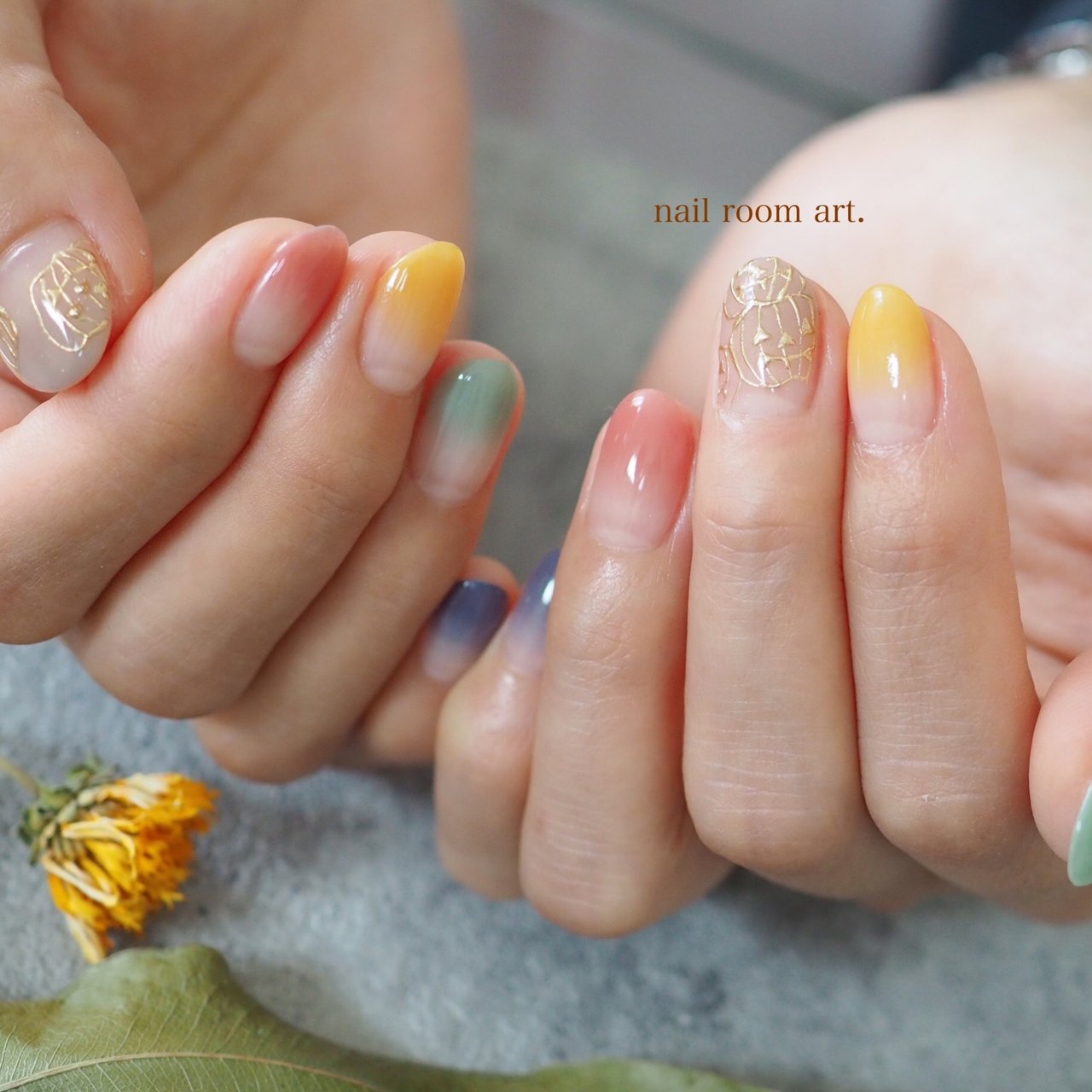 秋 ハロウィン パーティー ハンド グラデーション Nail Room Art のネイルデザイン No ネイルブック