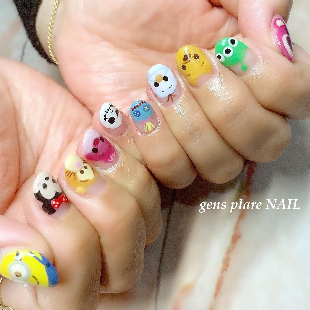 ハンド 痛ネイル キャラクター ミディアム カラフル Gpnail Sayakaのネイルデザイン No ネイルブック