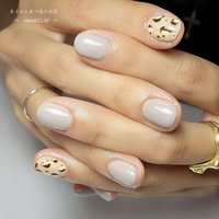 レオパード グレーのネイルデザイン ネイルブック