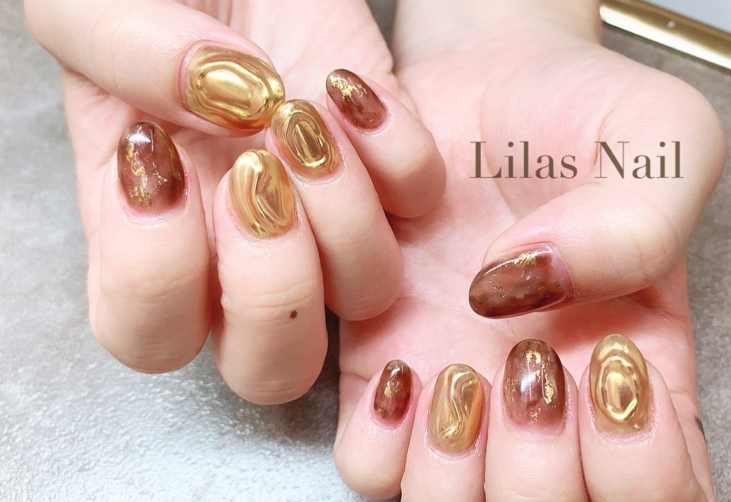 秋 冬 オールシーズン 女子会 ハンド Lilas Nailのネイルデザイン No ネイルブック