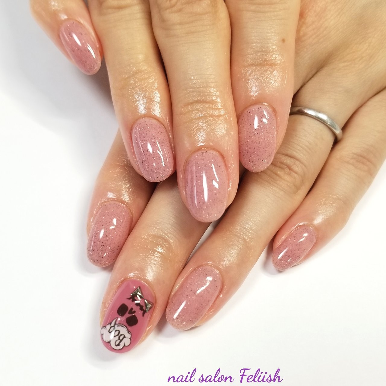 秋 ハロウィン ハンド ワンカラー ホイル Nail Salon Feliishのネイルデザイン No ネイルブック