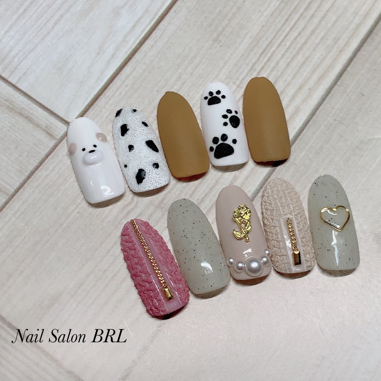 アニマル柄 キャラクター 3d ニット マット Nail Salon Brl ネイルサロン ベリル のネイルデザイン No 5753751 ネイル ブック