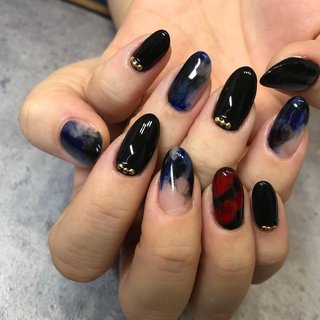 人気順 ブラック 黒 スノーマンのネイルデザイン ネイルブック