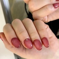 春 ボルドーのネイルデザイン ネイルブック