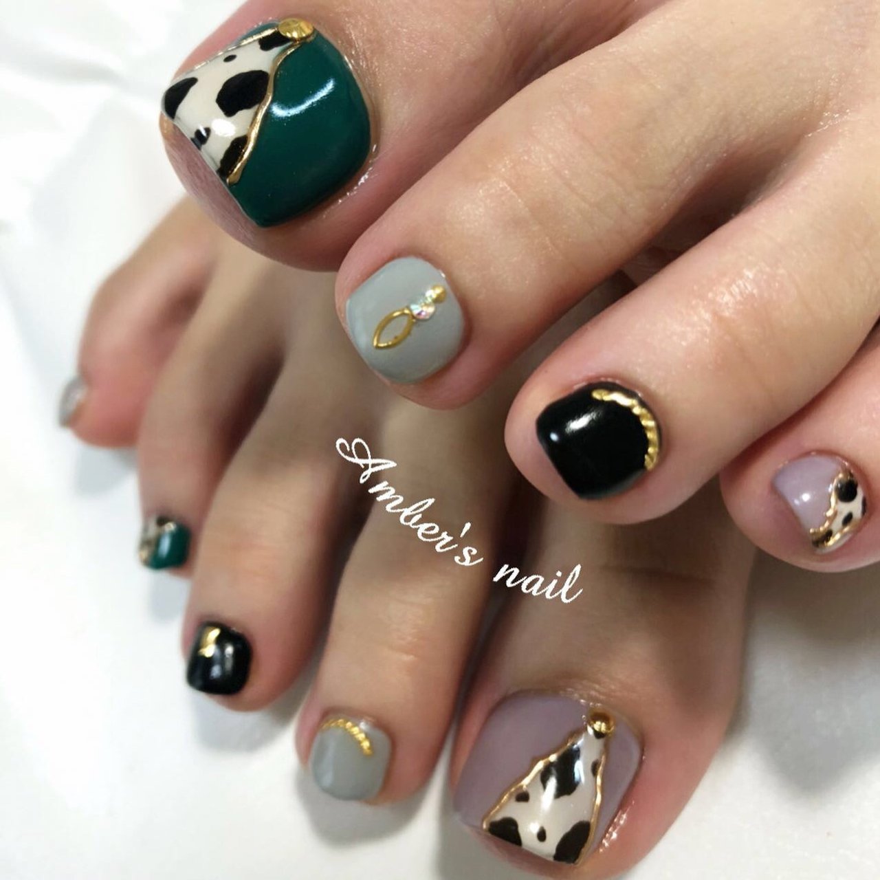 秋 冬 デート 女子会 フット Amber S Nail アンバーズネイルのネイルデザイン No ネイルブック