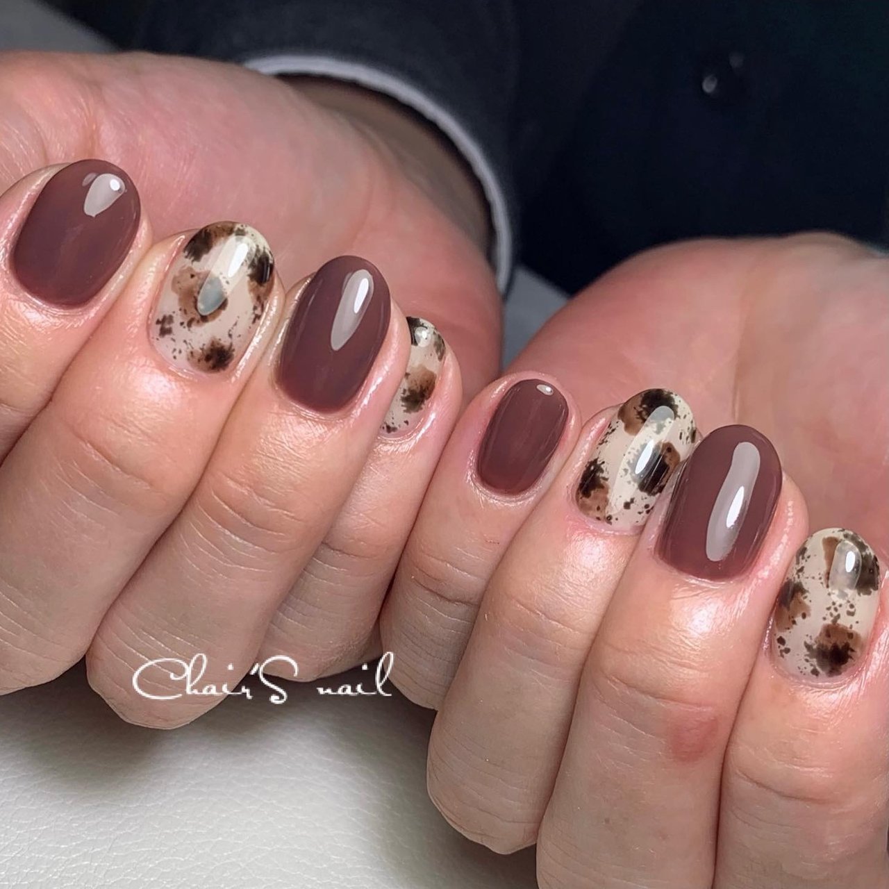 秋 冬 ハンド シンプル アニマル柄 Chairsのネイルデザイン No ネイルブック