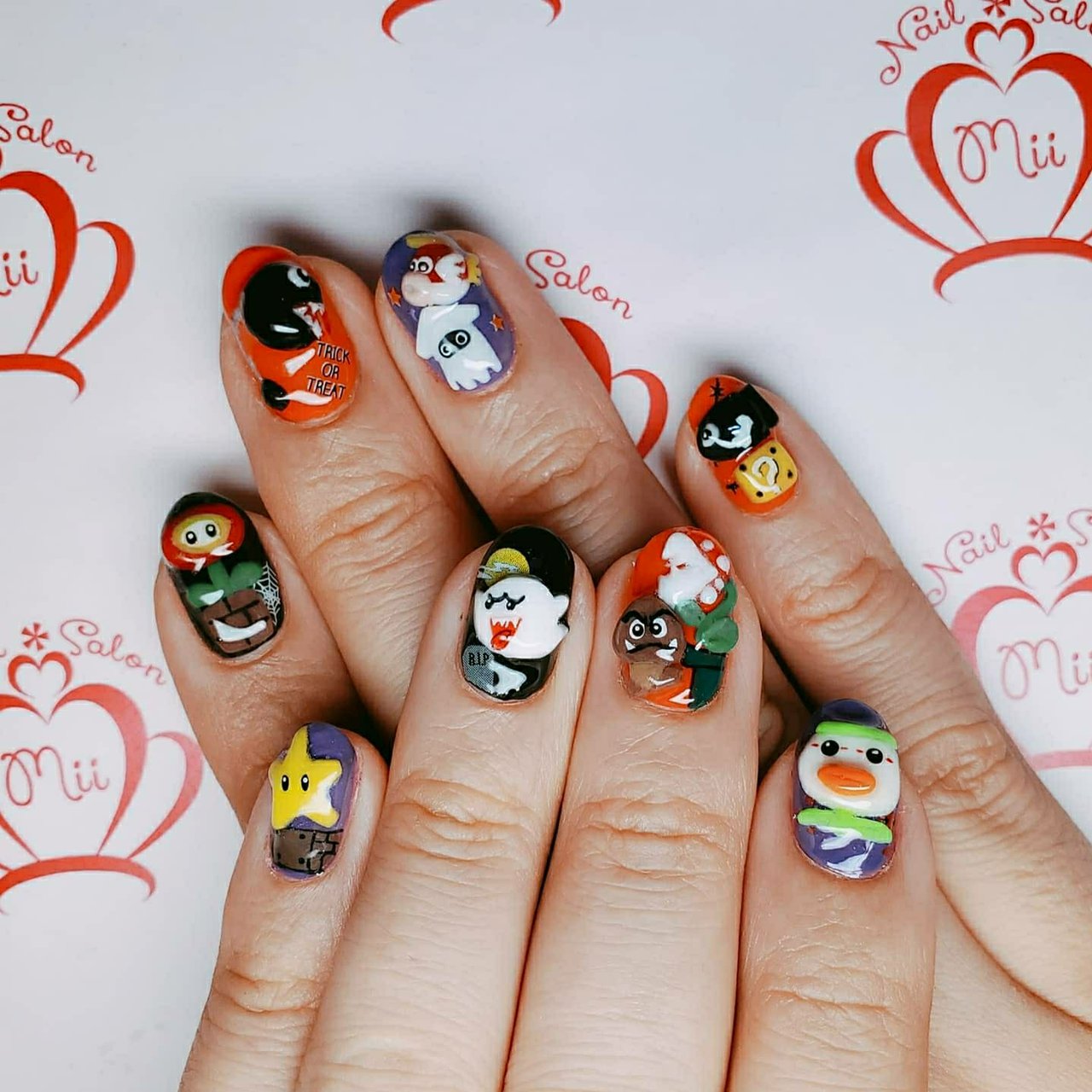 ハロウィン パーティー ハンド 痛ネイル キャラクター Nail Salon Miiのネイルデザイン No ネイルブック