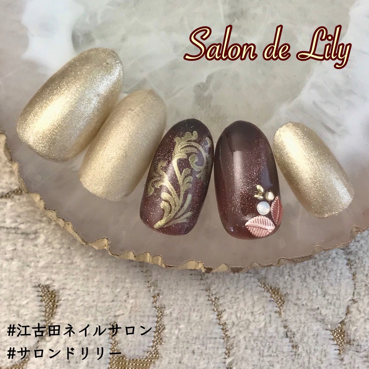 秋 冬 クリスマス ラメ エスニック Salondelilyのネイルデザイン No ネイルブック