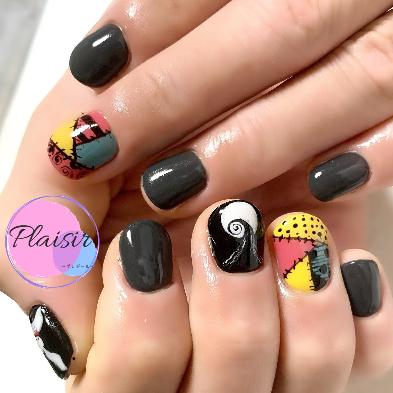 ハロウィン ハンド ワンカラー 痛ネイル キャラクター Naruのネイルデザイン No ネイルブック