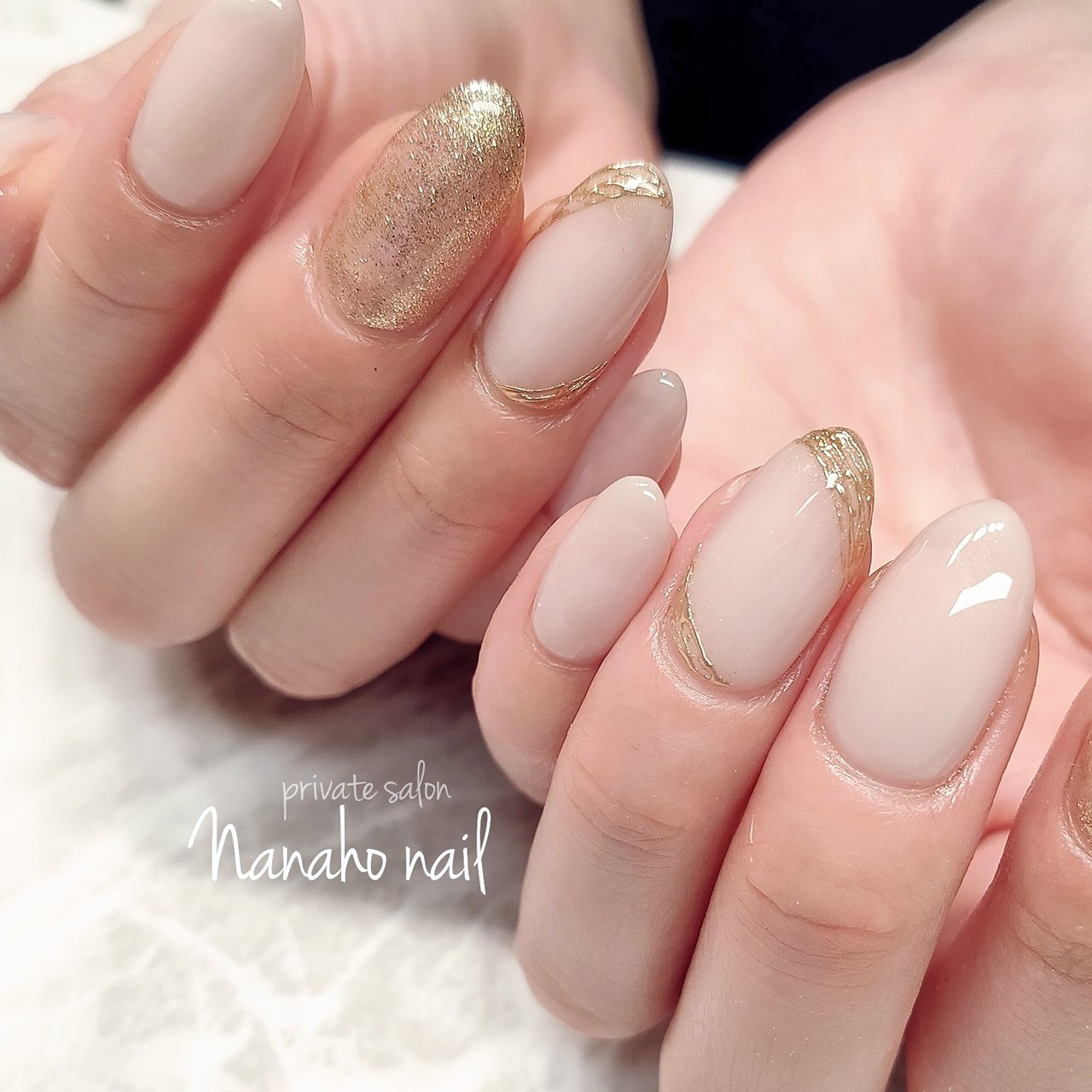 秋 冬 オフィス ハンド シンプル Nanaho Nail 大阪府八尾市 のネイルデザイン No ネイルブック