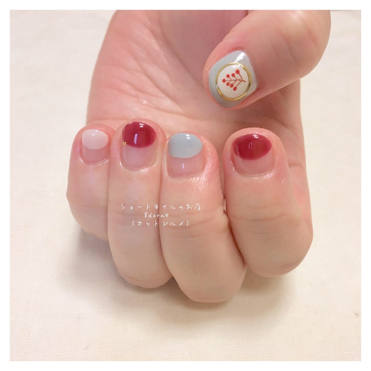 秋 冬 デート 女子会 ハンド 大岡山ネイルサロン ショートネイルのお店 8dorme オットドルメ のネイルデザイン No ネイルブック