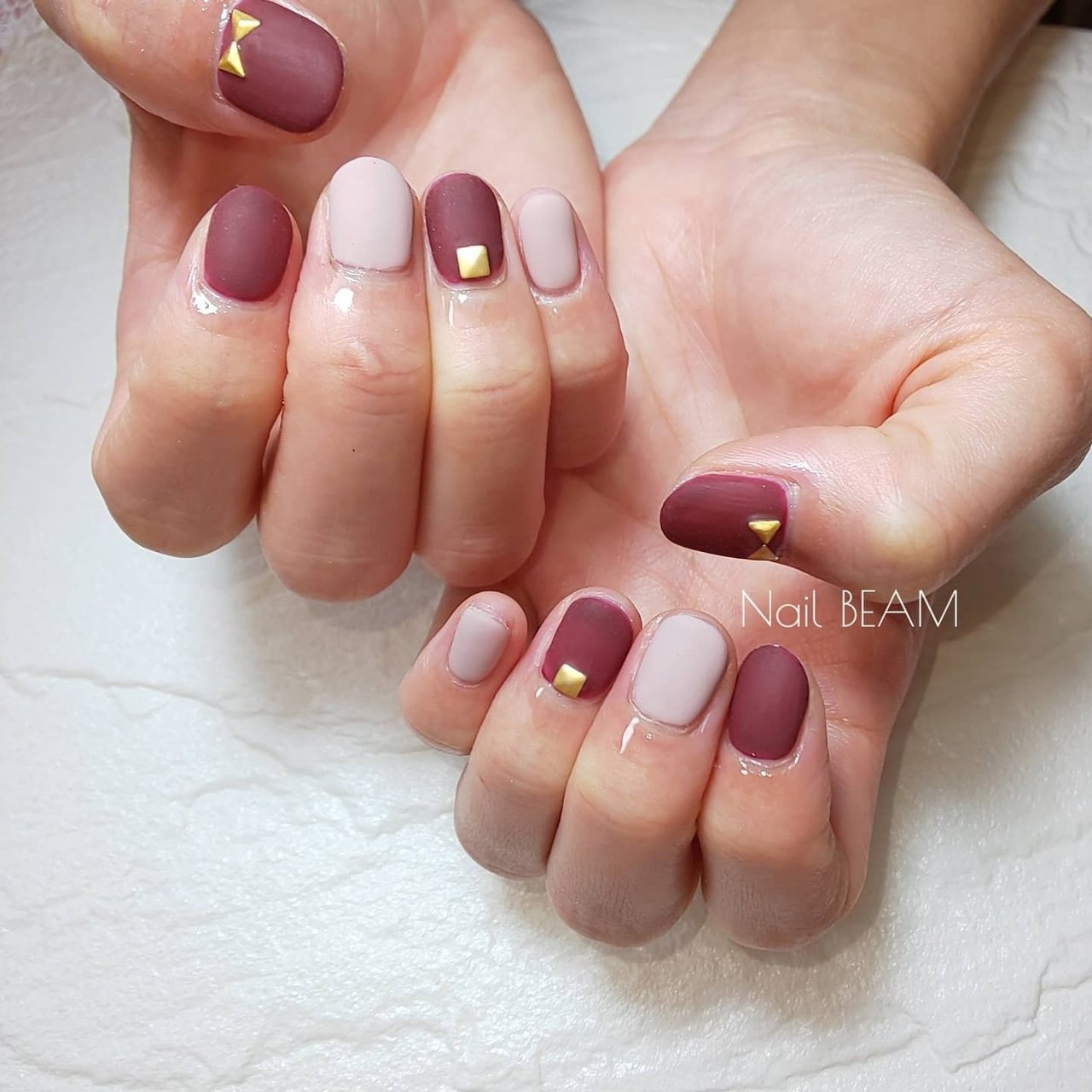 秋 冬 オフィス シンプル マット Nailbeamのネイルデザイン No ネイルブック