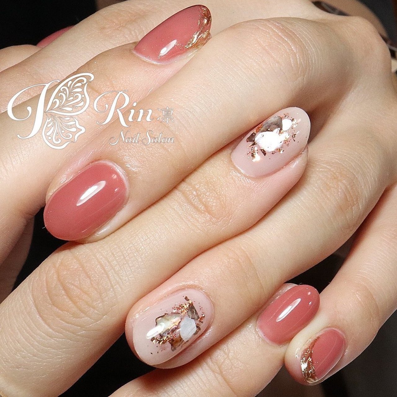 秋 冬 オフィス 女子会 ハンド Rin Nailのネイルデザイン No ネイルブック