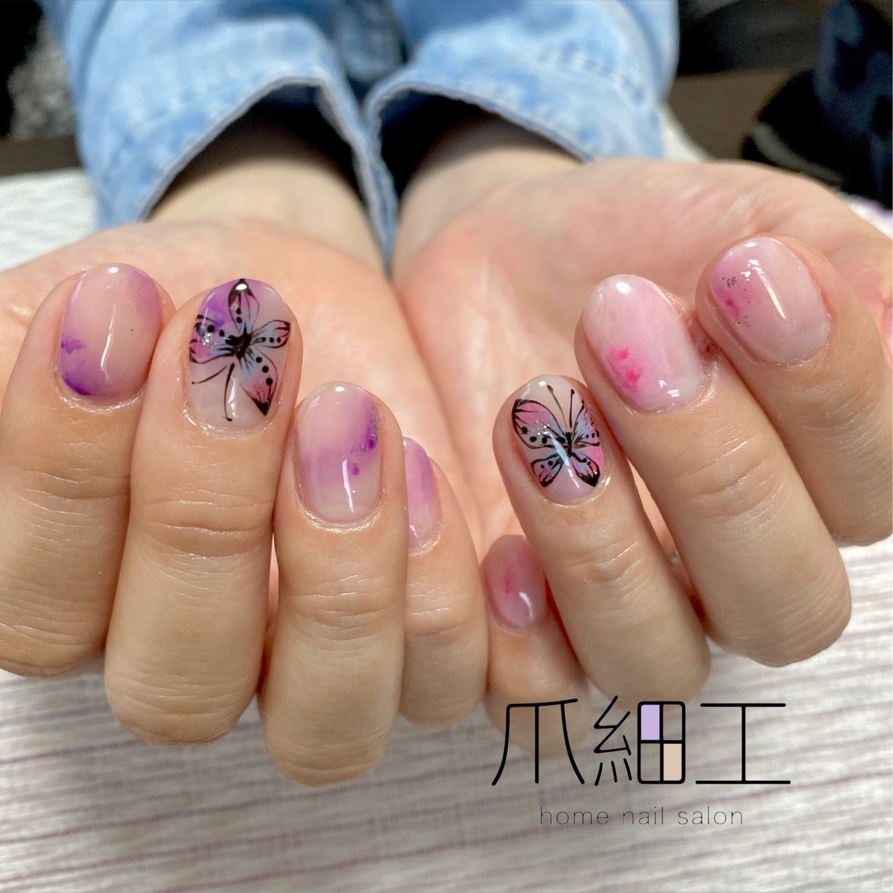 オールシーズン ハンド アニマル柄 キャラクター ニュアンス 爪細工のネイルデザイン No ネイルブック