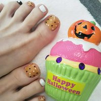 ハロウィン ペディキュアのネイルデザイン ネイルブック