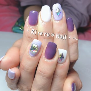 大きいストーンのネイルデザイン ネイルブック