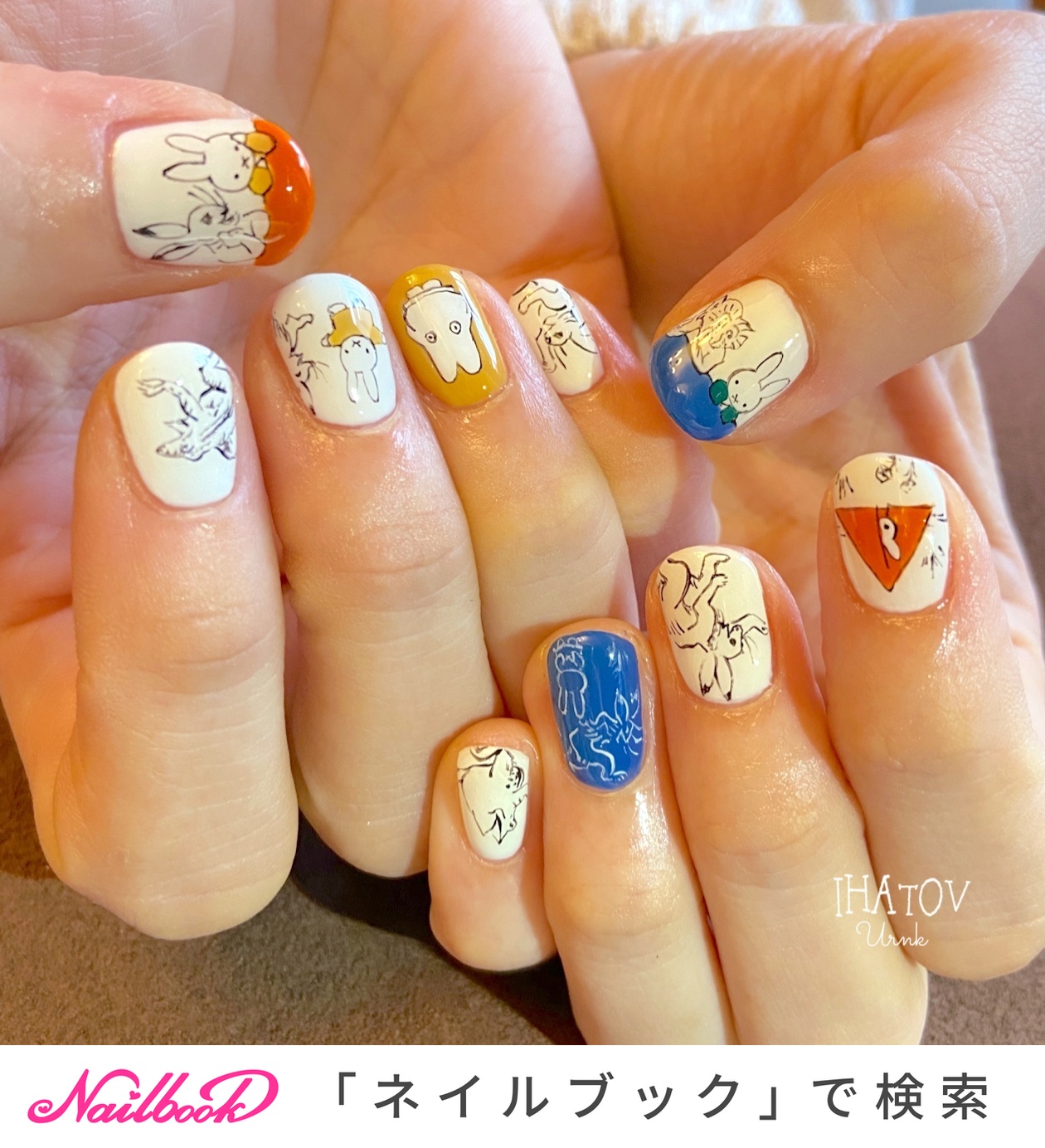 オールシーズン ハンド 痛ネイル キャラクター 和柄 Ihatov Nailarts のネイルデザイン No ネイルブック