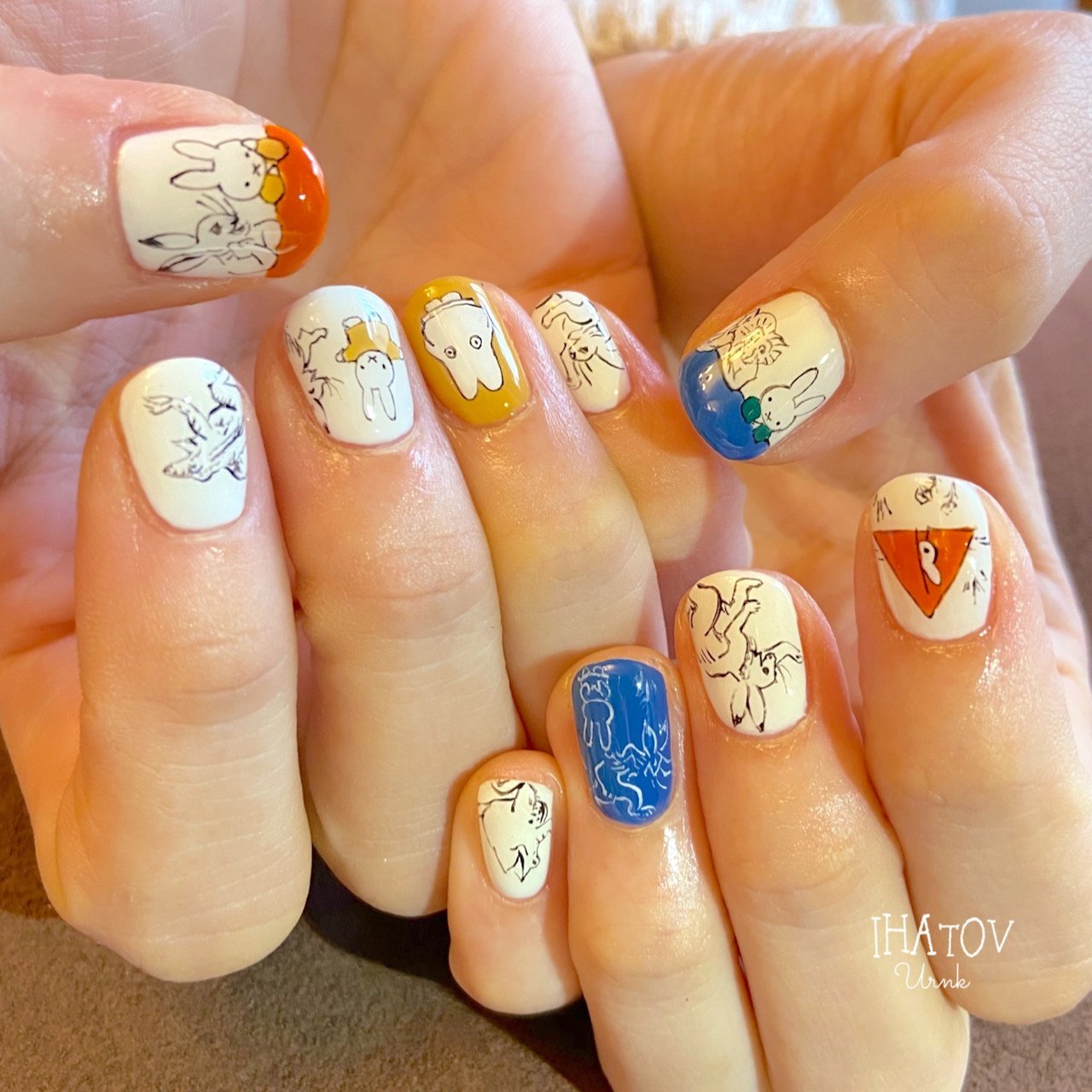 オールシーズン ハンド 痛ネイル キャラクター 和 Ihatov Nailarts のネイルデザイン No ネイルブック